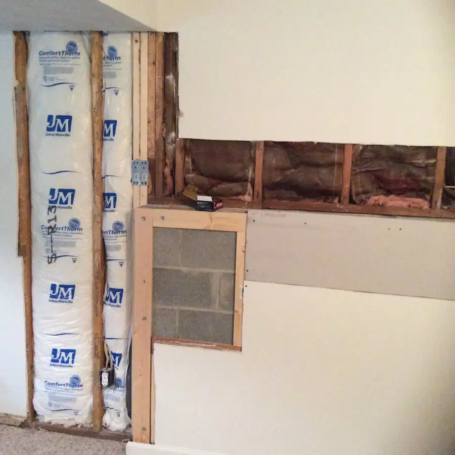 Wall insulation replacement during Contents Cleaning & Restoration in Solana Beach